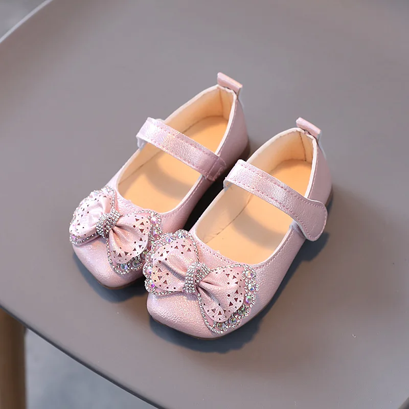 

Girls Leather Shoes Toddler 2023 Spring Autumn Baby Simple Princess Dress Shoes Children Soft Sole Non-slip Flats Shoes G570