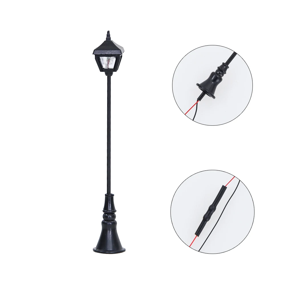 Miniature Scale 1:75/100/150 Street Lamp Model 12V Led Light Diy Garden Building Landscape Layout Materials Diorama Kit 5Pcs/Lot