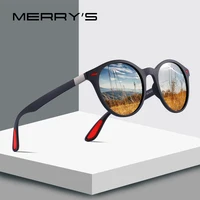 MERRYS DESIGN hombres mujeres clásico Retro remache gafas de sol polarizadas TR90 piernas diseño más ligero marco ovalado protección UV400 S8126