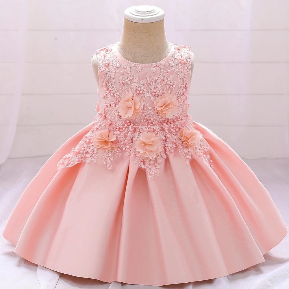 Baby Girls Princess Dress Toddler Christening Gown Kids Christmas Party Costume Infant 1st Year Birthday Baptism Dresses Clothes