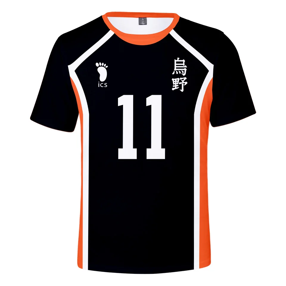 2021 Haikyuu Karasuno Tsukishima Jersey T Shirt Men Kawaii Tops Cartoon Karate Graphic Tees Tee Shirt Unisex Harajuku Shirt Male