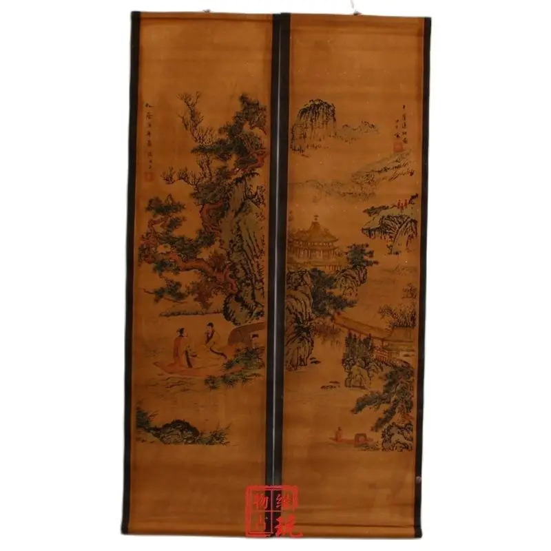 China Scroll Four Screen Paintings, Middle Hall Hanging Painting, Zhang Daqian's Picture Of Ladies Four Beauties