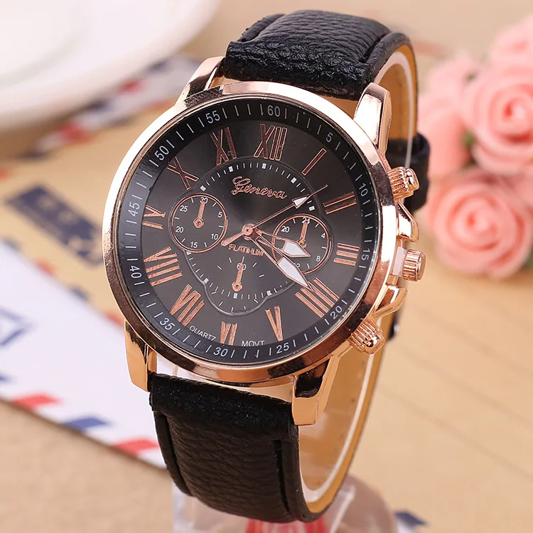 

Geneva Watches Fashion Women Watches Ladies Watches Leather Band Quartz Wristwatches Women relogio feminino dames horloge reloj