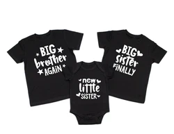 Big Sister Again Big Brother Finally New Little Brother Baby Shower Gift Promoted To Big Sister Big Brother Matching Shirt