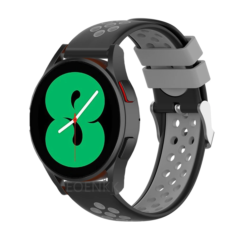 20mm Armband Silikon Strap Für Samsung Galaxy Uhr 4 Klassische 46mm 42mm / Galaxy Uhr 4 44mm 40mm Sport Handgelenk Band Armband