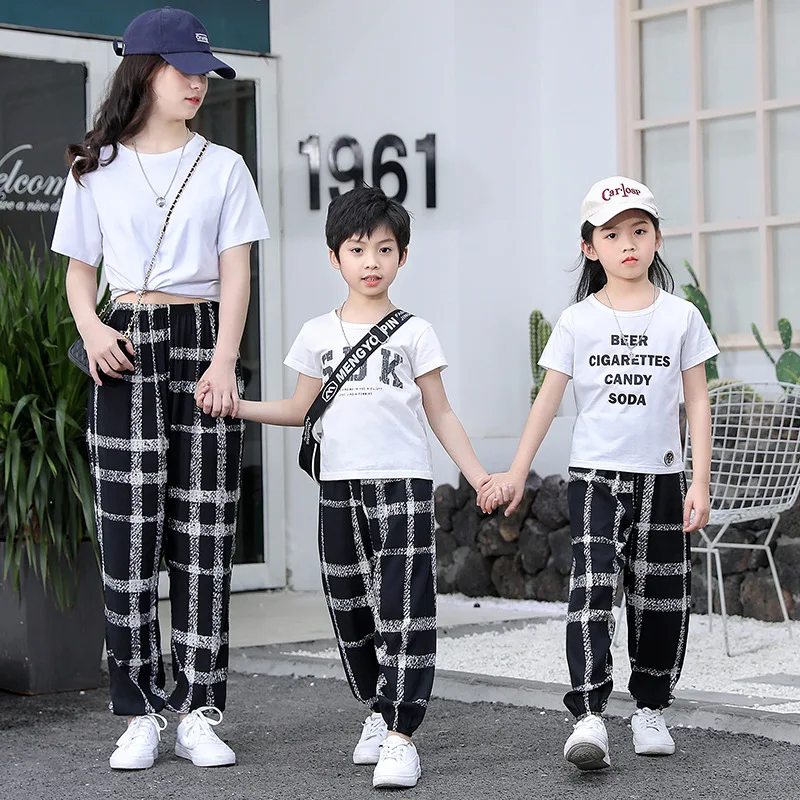 Summer new children's beach anti-mosquito pants children's family wear leisure loose-fitting parent-child bloomers