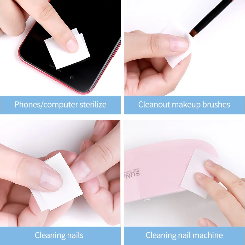 PinPai Nail Polish Degreaser Remover Cleaner Nail Art Soak Off Nail Cleanser Wrap For Manicure Gel Polish Remover Nail UV Wipes