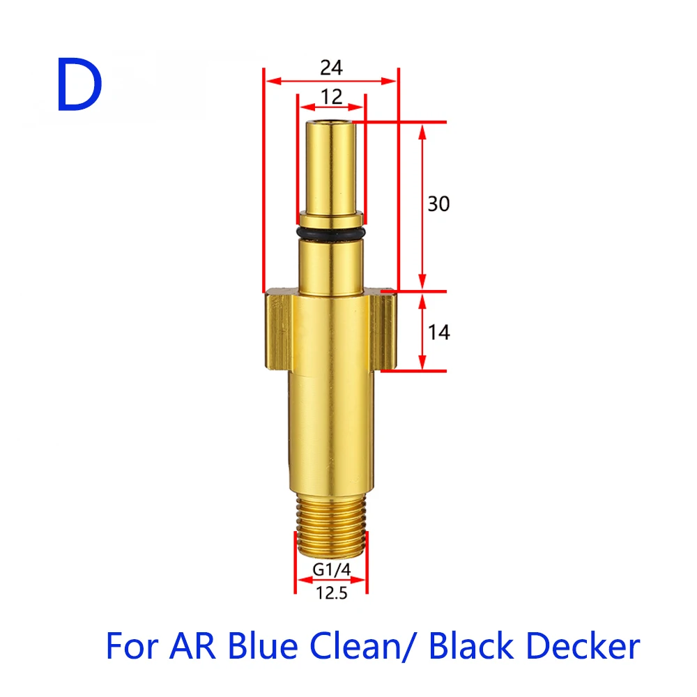 Metal Adapter Foam Nozzle Foam Gun High Pressure Soap Foamer for Nilfisk Stihl Karcher Bosche Craftsman Kew Gerni Parkside