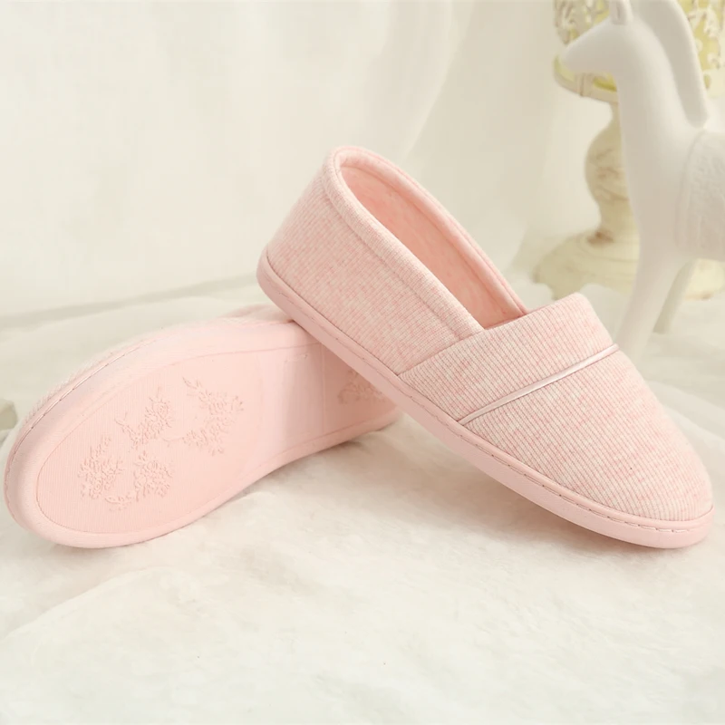 Donne Pantofole di Cotone Morbido Suola Anti-slittamento Scarpe di Confinamento Delle Signore Indoor Slipper Confortevole Femminile Pavimento di