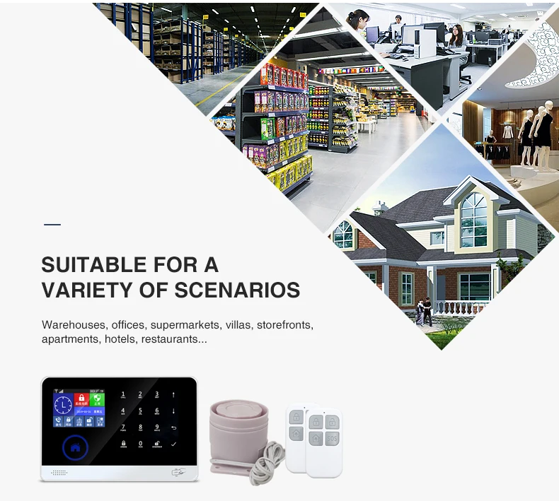 WIFI+GSM 2G Home Security Alarm System APP Remote Control