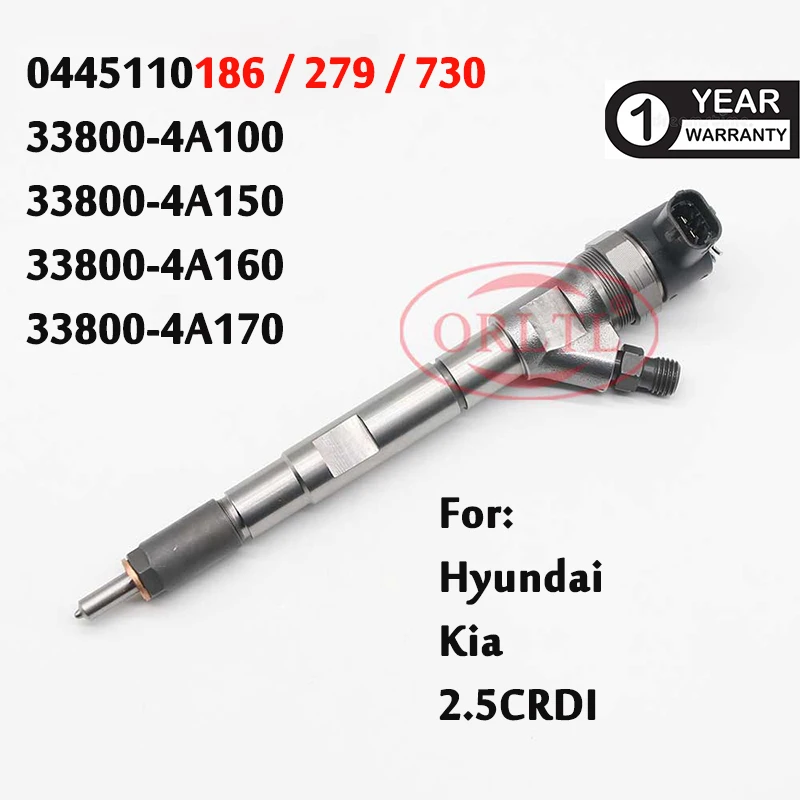 

ORLTL 0445110279 (0 445 110 186) 0445 110 279 Common Rail Sprayer Injector For Hyundai Starex/Libero/Starex 2.5CRDi KIA Sorento