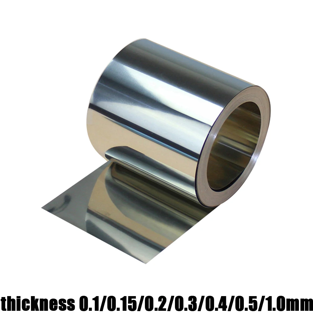 1m 304 Stainless Steel Strip Steel Foil Steel Sheet 430 Iron Plate 316 Steel Shrapnel Thick 0.1mm 0.15mm 0.2mm 0.3mm 0.4mm 0.5mm