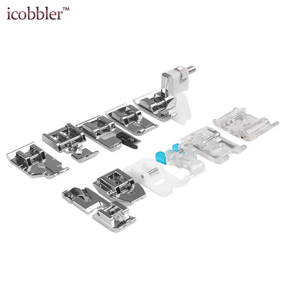 11 Pcs/Set Stitch Catcher Applique Universal Foot Zipper Sewing Home Sewing Machine Accessories Presser Foot Leather Pads Blind