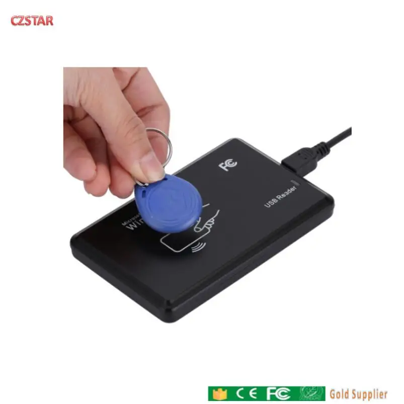 

Cloner 125KHz EM4100 RFID Copier Writer Duplicator Programmer Reader with free English demo free Rewritable ID Keyfobs Tags Card