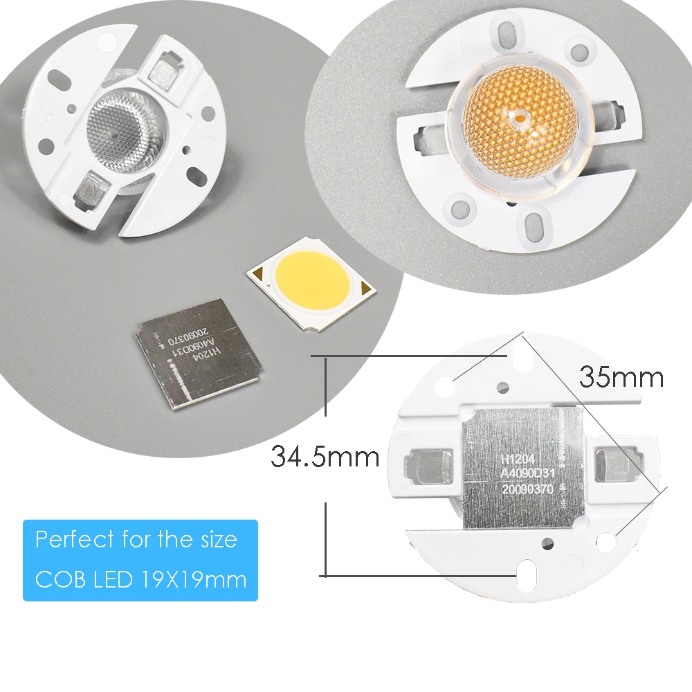 Supporto COB 19x19 con tappo guida luce in rilievo staffa di montaggio fissata con obiettivo angolare 120 per faretti downlight lampada fai-da-te