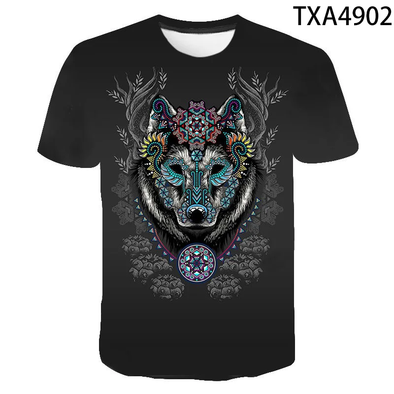 New 3d Printed Wolf Pattern Men\'s And Women\'s Children\'s T-shirts Summer Casual Fashion Streetwear Sports Breathable Cool Tops