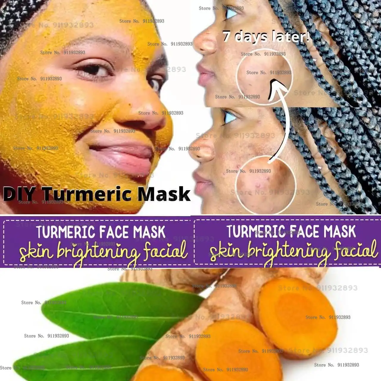 Turmeric Face Mask Detoxifying, Brightening, Blemishes and Repair DARK SPOTS HEALS