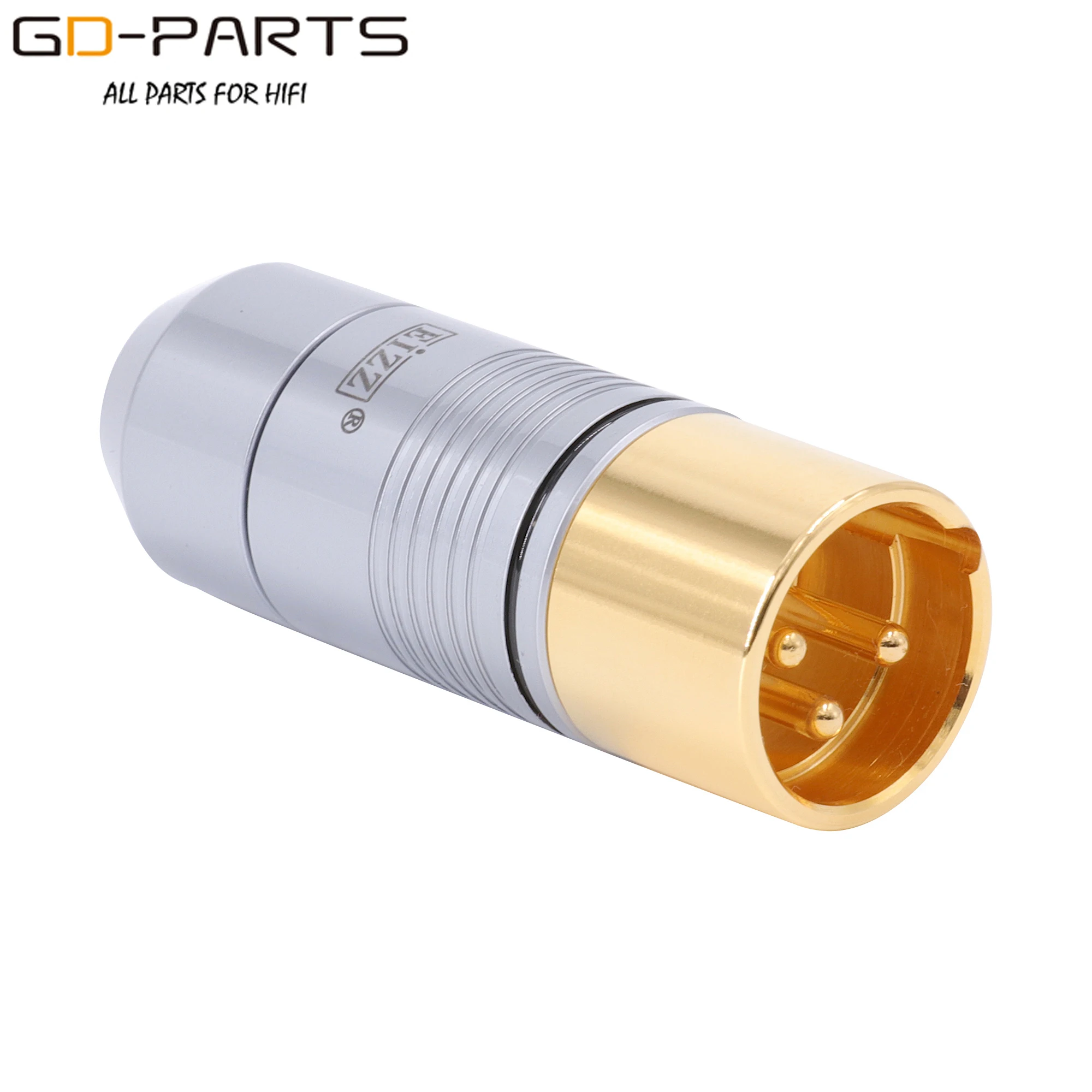 EIZZ Tellurium Copper 3-Pin Male Female XLR Connector MIC Snake Cannon Balance Plug Adapter For HIFI Audio AMP Microphone DIY