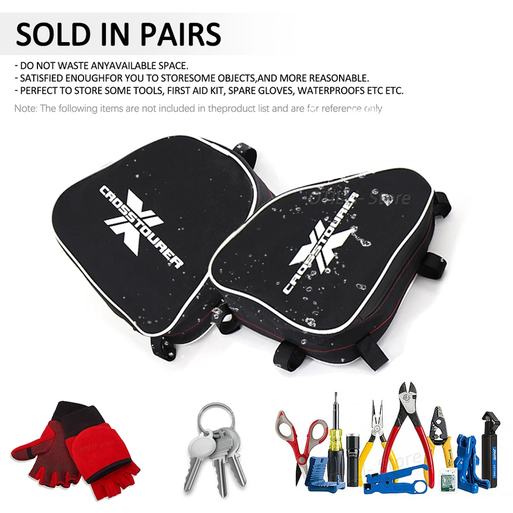 NEW Motorcycle Tool Placement Travel Frame Crash Bar Bags For Honda VFR1200X VFR 1200 X Crosstourer 2012-2020 2019 2018 2017