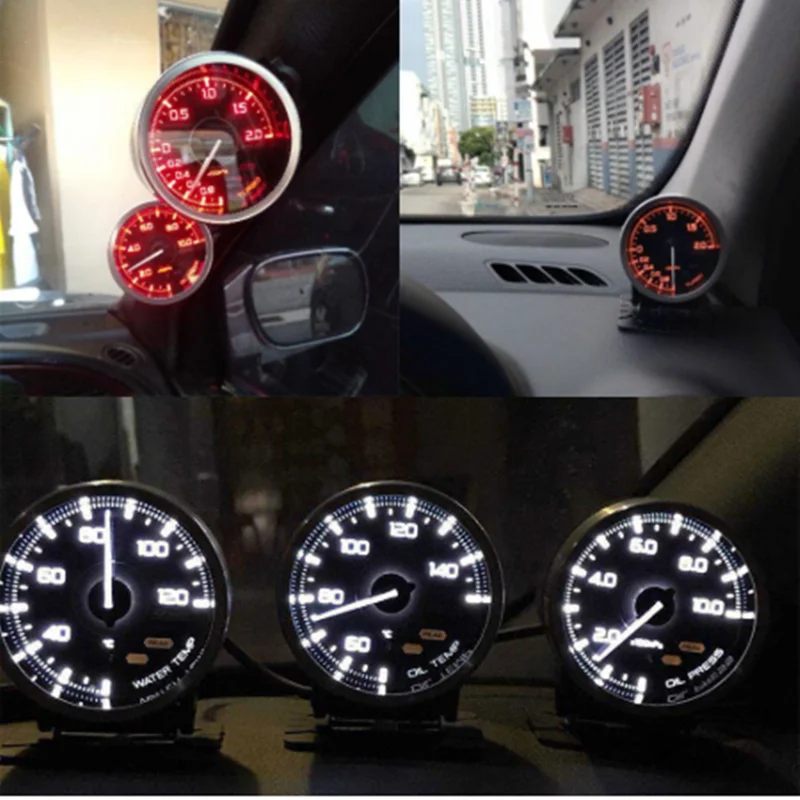 2.5inch Defi Advance A1 60mm Defi Meter 7 Colors Water Temp Gauge Oil Temp /Turbo Boost / Oil Pressure / Voltage Gauge