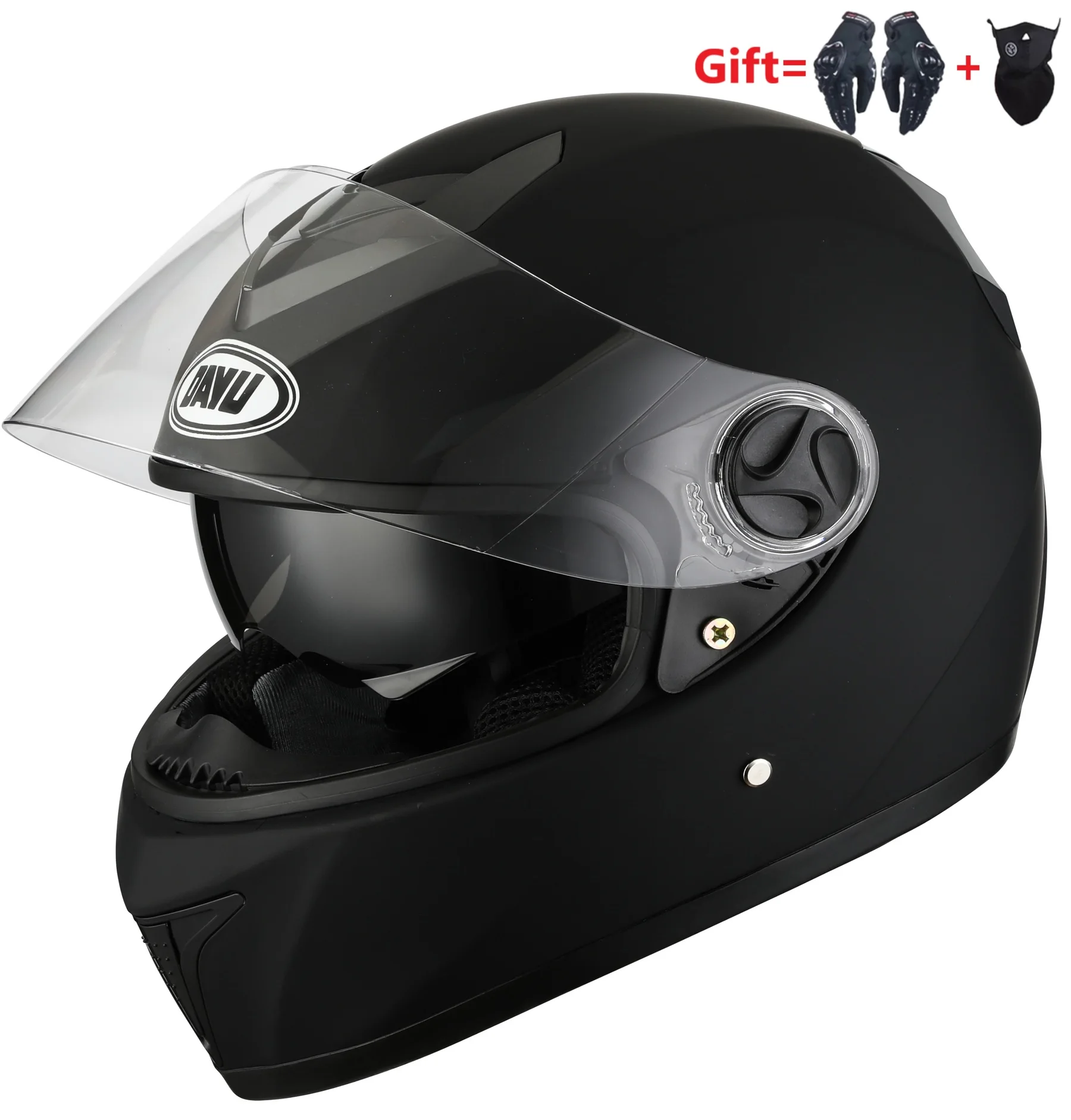 

New 2 Gifs Motorcycle Helmet Dual Lens Full Face Motocross Helmet Motorbike Helmet Double Visors For adults casco moto