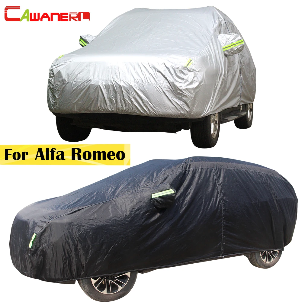 Cawanerl For Alfa Romeo 147 156 159 166 Mito Giulietta Brera GT Full Car Cover Sun Rain Snow Resistant Cover Sunshade Waterproof