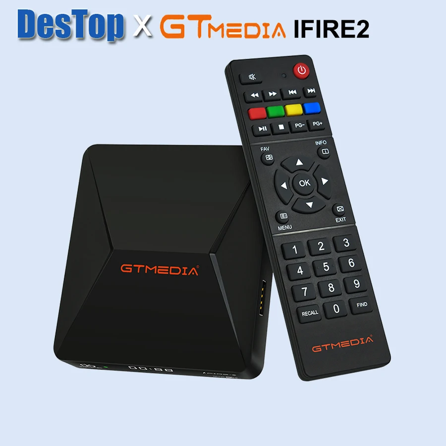 1PC Hot GTMedia Ifire2 TV Box Set Top Box TV Decoder FULL HD 1080P HEVC 10bit 2.4G Wireless Remote Control iFIRE 2 IPTV Box