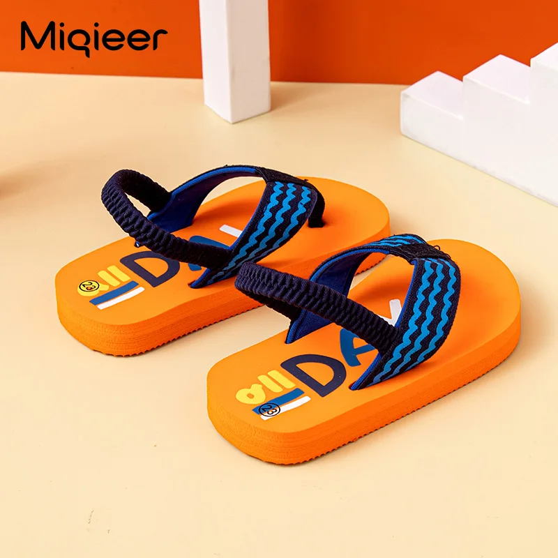 Kids Slippers For Girls Boys  Flip Flops Summer Children Home Shoes Soft Sole Toddlers Dinosaur Pattern Beach Sandals Claquette