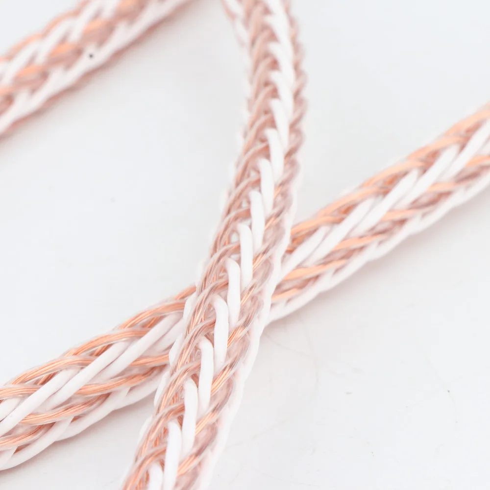 페어 HIFI 8TC OCC 구리 스피커 케이블 Hifi 오디오 오디오파일 스피커 케이블(로듐 도금 Y 스페이드 커넥터 포함)