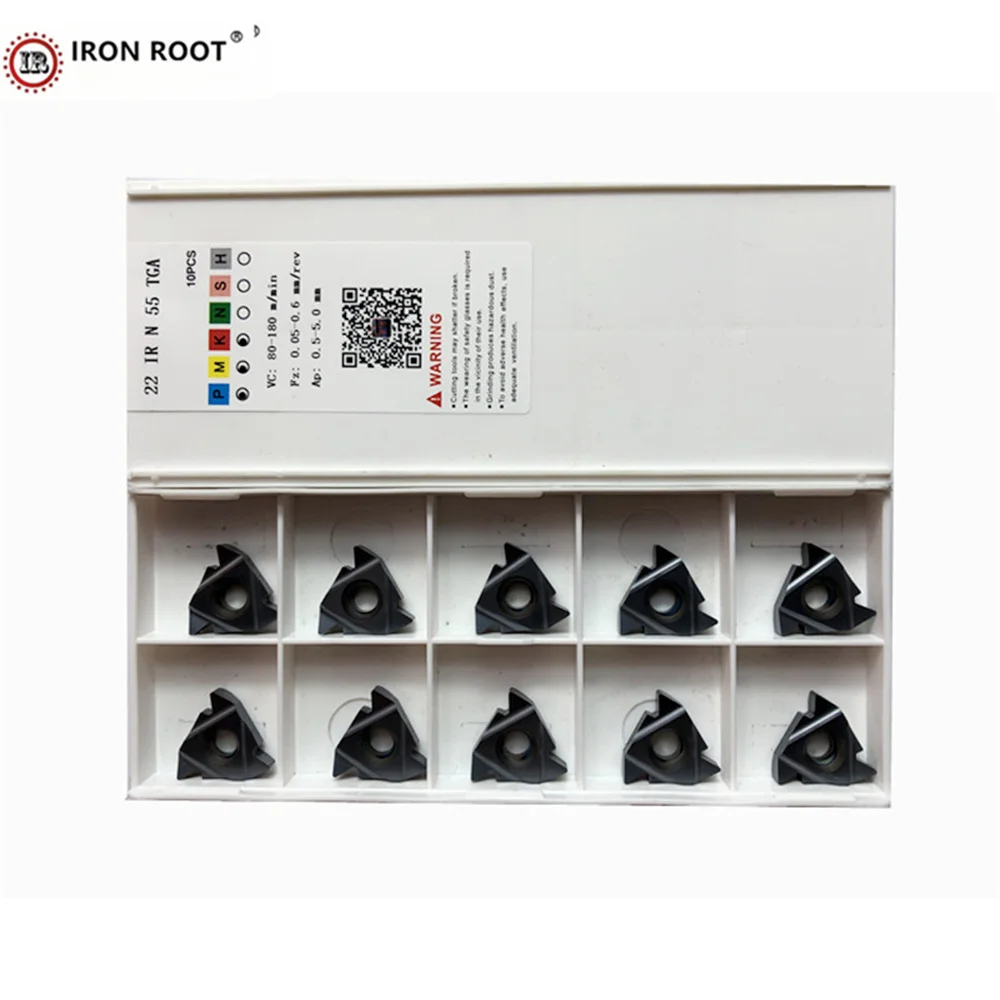 IRON ROOT 22ER N55 TGA,22IR N60 TGA CNC Lathe Tool Metal Turning Tool Thread Carbide Insert For SER,SEL Thread Tool Holder