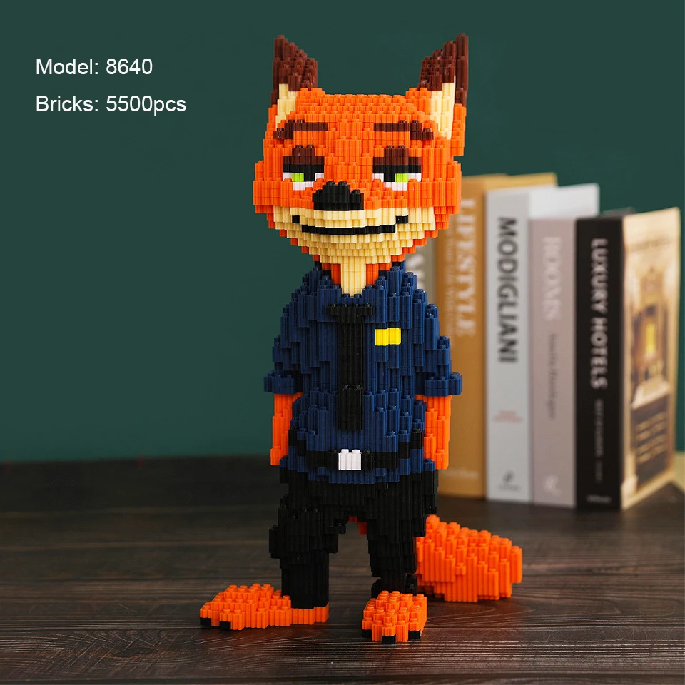 Zootopia Connection Magic Blocks Cartoon Officer Judy Rabbit Nick Fox Figures Disney Model Mini Building Bricks Toy For Children