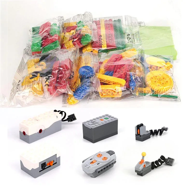 NEW Electric Large Motor Remote Control fit for 9656 Early Simple Machines Set Teaching AID Building Blocks Kit DIY Toys Gifts