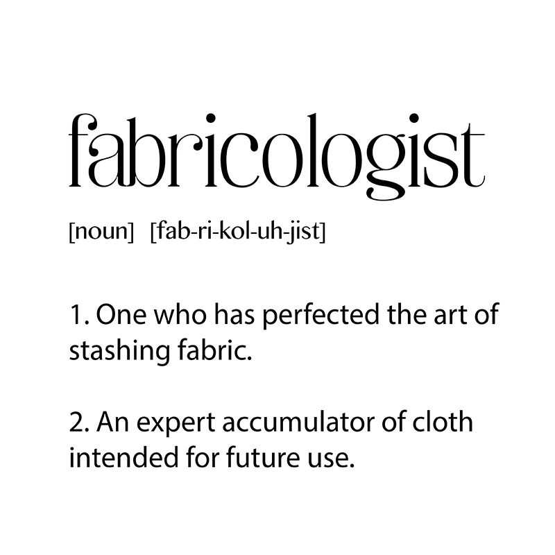 Fabricologist Definition Art Prints Sewing Lover Gifts Black and White Modern Minimalist Poster Canvas Painting Craft Room Decor