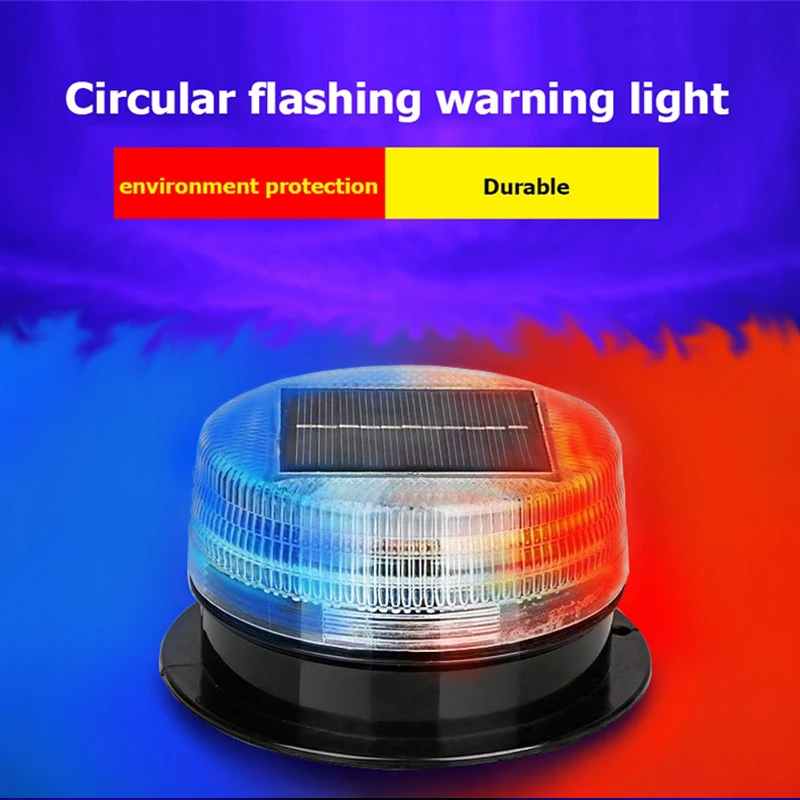 

Solar Indicator Lights led flashing light lamp solar School bus car truck strobe signal Adsorption Night Safety warning light