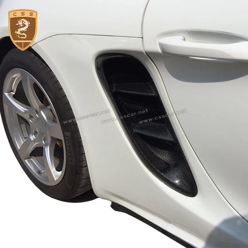 Side Vents For Porsche 718 Boxster Cayman Body Kits Styling Side Air Vents Real Carbon Fiber Car Accessories