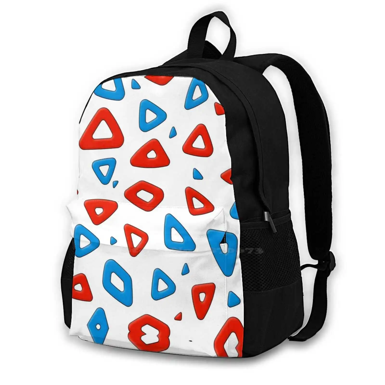 Togepi Stains 1 School Bags Travel Laptop Backpack Togepi Stain Spots Circles Togekiss Egg Ovals Rainbow Color Multicolored