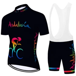 2023 black ANDALUCIA cicling clothing spain equipacion ciclismo hombre 20D gel summer quick dry cycling shorts men