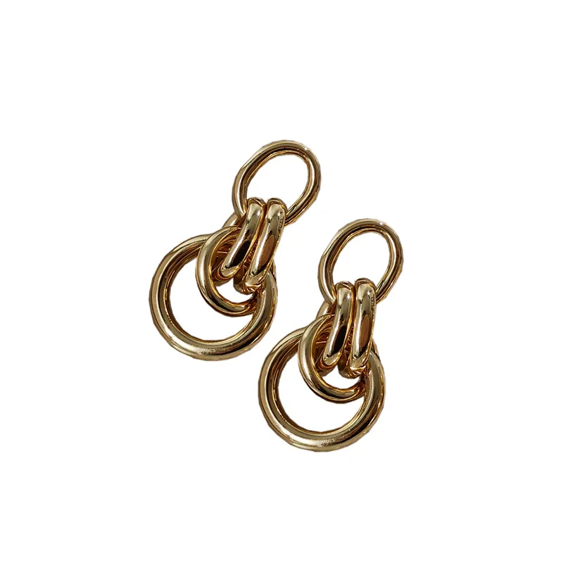 Design S925 silver needle plated 14K gold knot earrings fashion  personalized