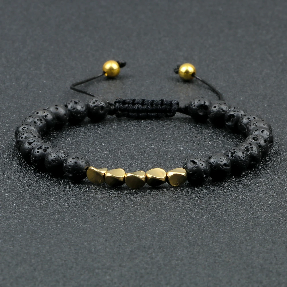 Bracelet ethnique tibétain fait à la main en pierre d'oeil de tigre naturelle, perles de cuivre irrégulières pour femmes et hommes, Bracelet tressé, bijoux cadeau