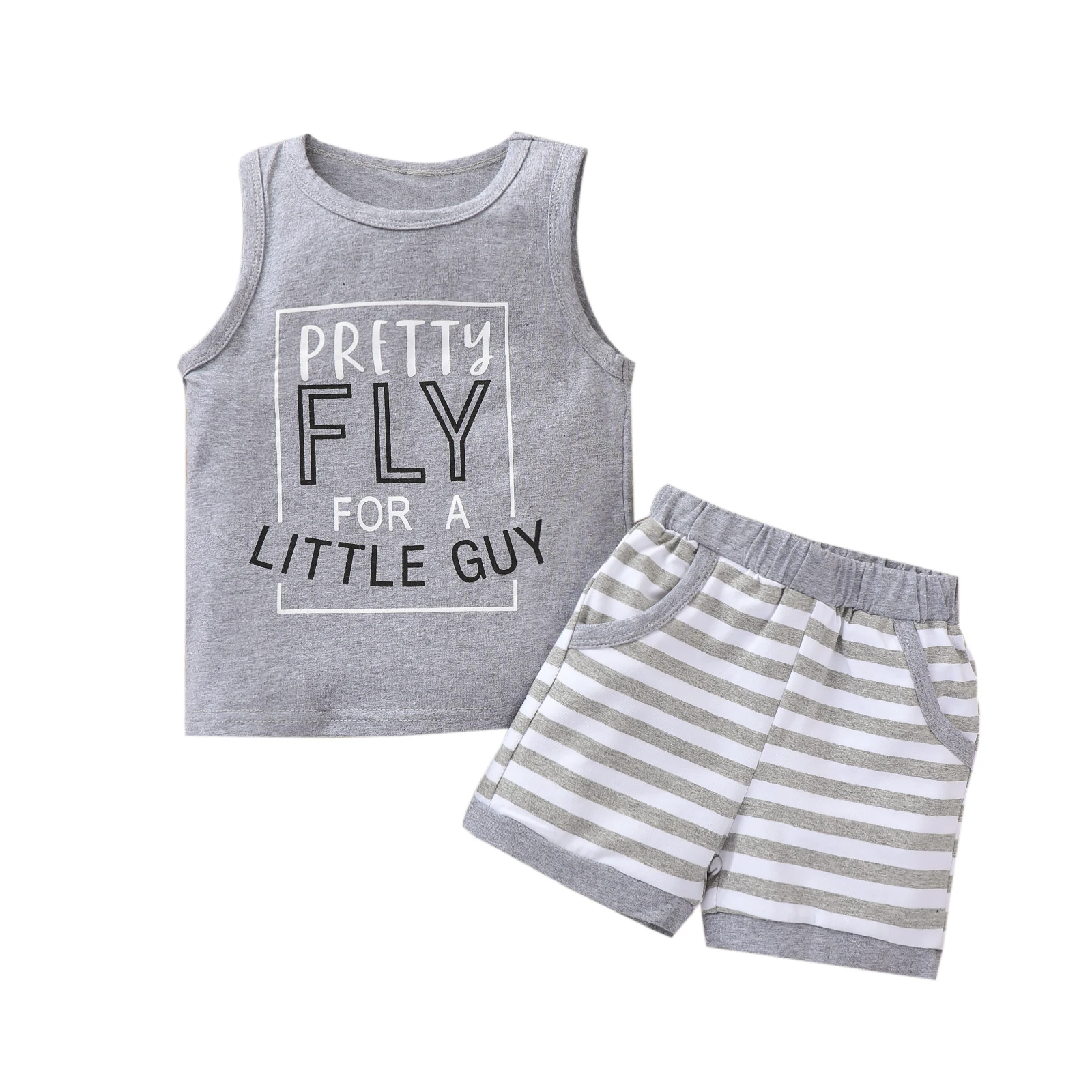 Kids Summer Boys Fashion 2 Piece Outfit Set