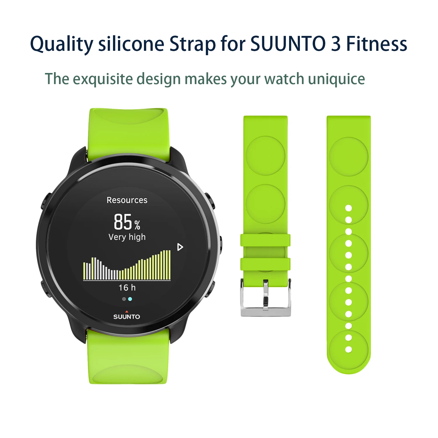 20mm Width Silicone Watch band for Suunto 3 fitness Strap Sport Silicone Replacement Wristband for Suunto 3 fitness Watchband