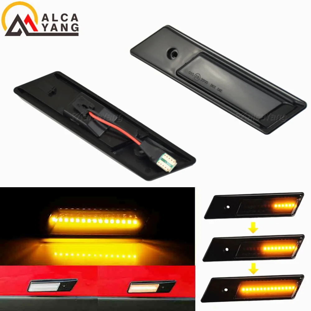 Flashing Sequential Dynamic Turn Signal Side Marker Lamp For BMW E32 E34 E36 Led Light 1990-1996 M3 M5 3 5 7 Series