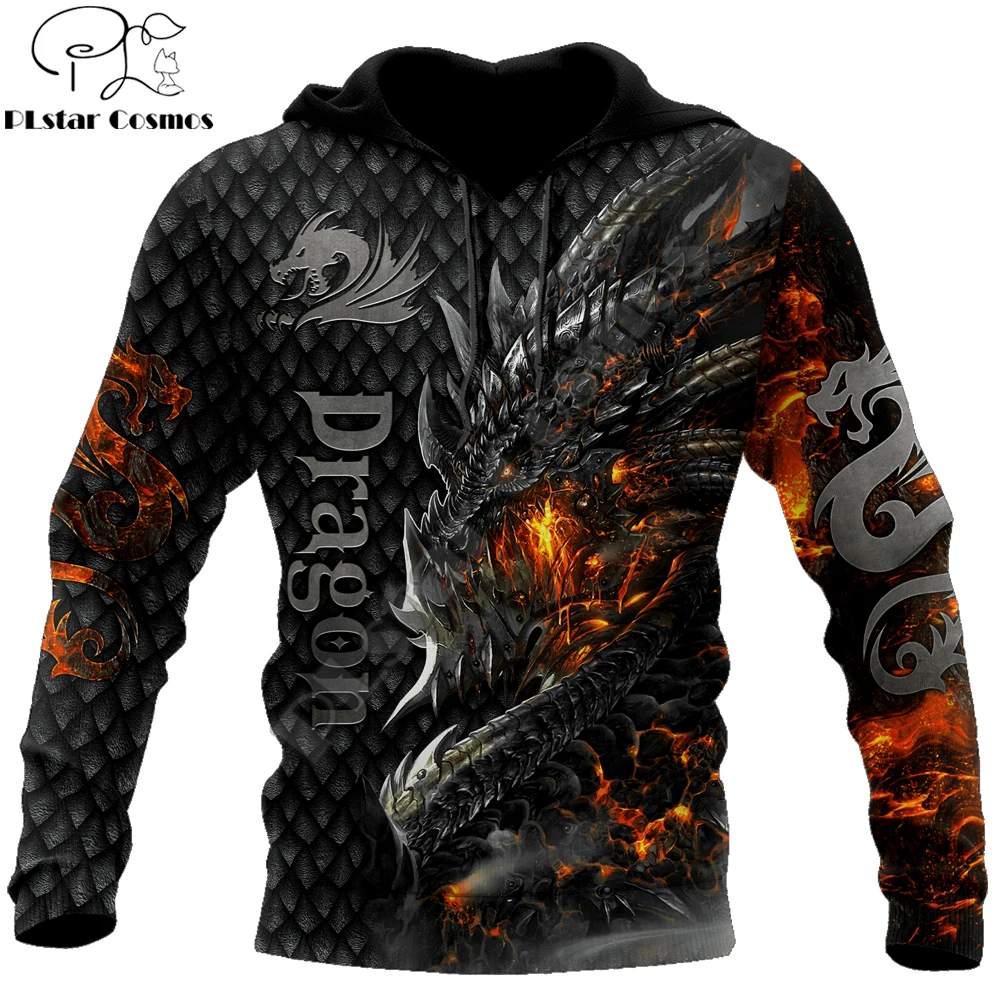 Beautiful Fire Dragon 3D All Over Printed Mens Hoodie Unisex hoodies Sweatshirt Autumn Streetwear Casual Jacket Tracksuit KJ749