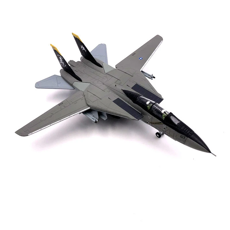 1/100 ölçekli abd F-14 Tomcat Jolly Roger filo vf103 Boeing askeri füze bombacı modeli uçak savaşçısı ordusu hava kuvvetleri döküm