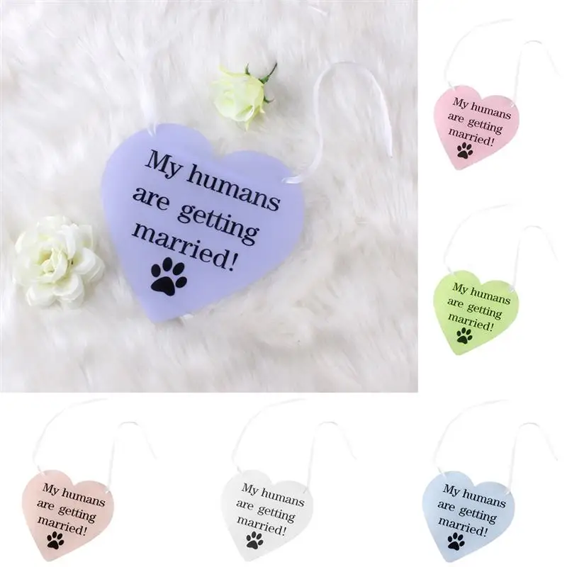 1pc Wedding Pet Sign Funny Hanging Dog Neck Sign Pet Decoration For Engagement Party Pet Supplies Pet Clothing Accessories