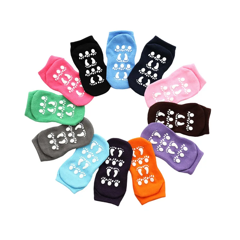 

6 Pairs Pack Home vacation Trampoline socks Non-slip floor socks parent-child Indoor rope skipping women yoga socks Foot massage