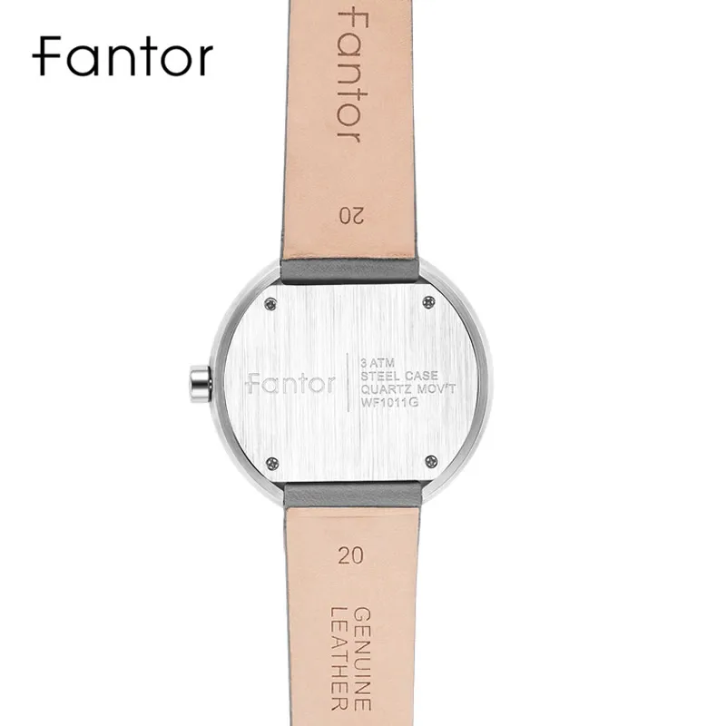 Fantor Brand Simple Casual Men Thin Minimalist  Luxury Quartz Movement Leather Wrist Watch