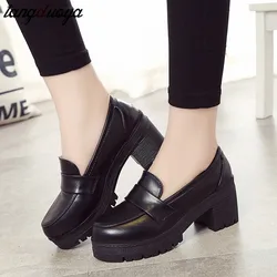 Japanischen Hohe Schule Student Schuhe Girly Mädchen Lolita Schuhe Cospaly Schuhe JK Uniform PU Leder Müßiggänger Casual Schuhe