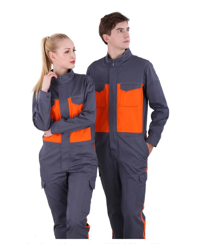 

Work Clothing Men Women jumpsuit overalls Spring Autumn stand collar Machine Repairmen Welder Workshop Coveralls Working Uniform