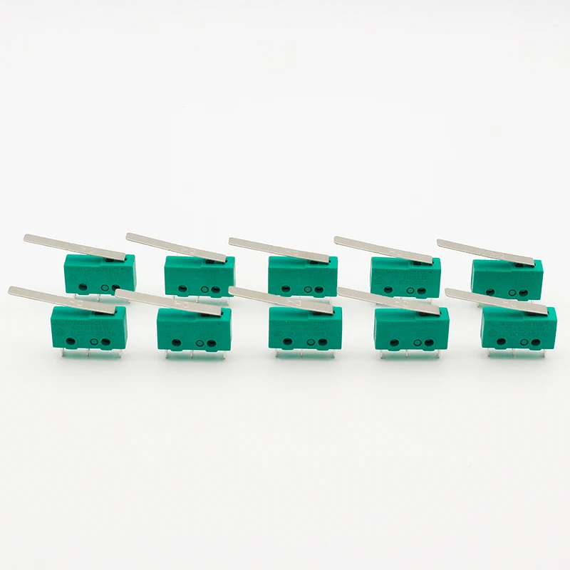 10PCS 3 pins Micro Touch Switches NO+NC 3a/5a 125VAC 250VAC Mini limit Switch Micro Switch Microswitches With 29mm Long Lever